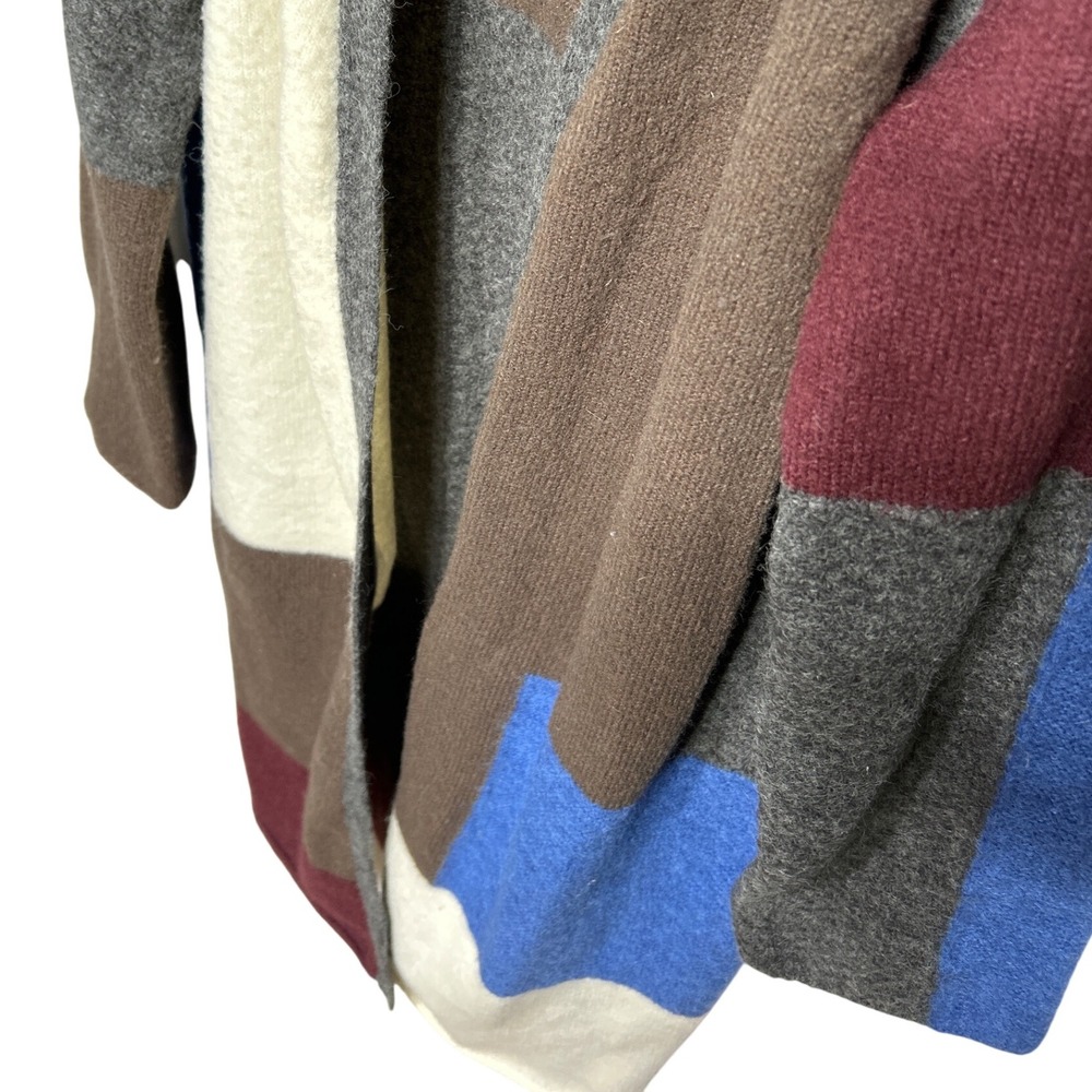 Le Lis Colorblock Patchwork Long Open Front Cardi… - image 5